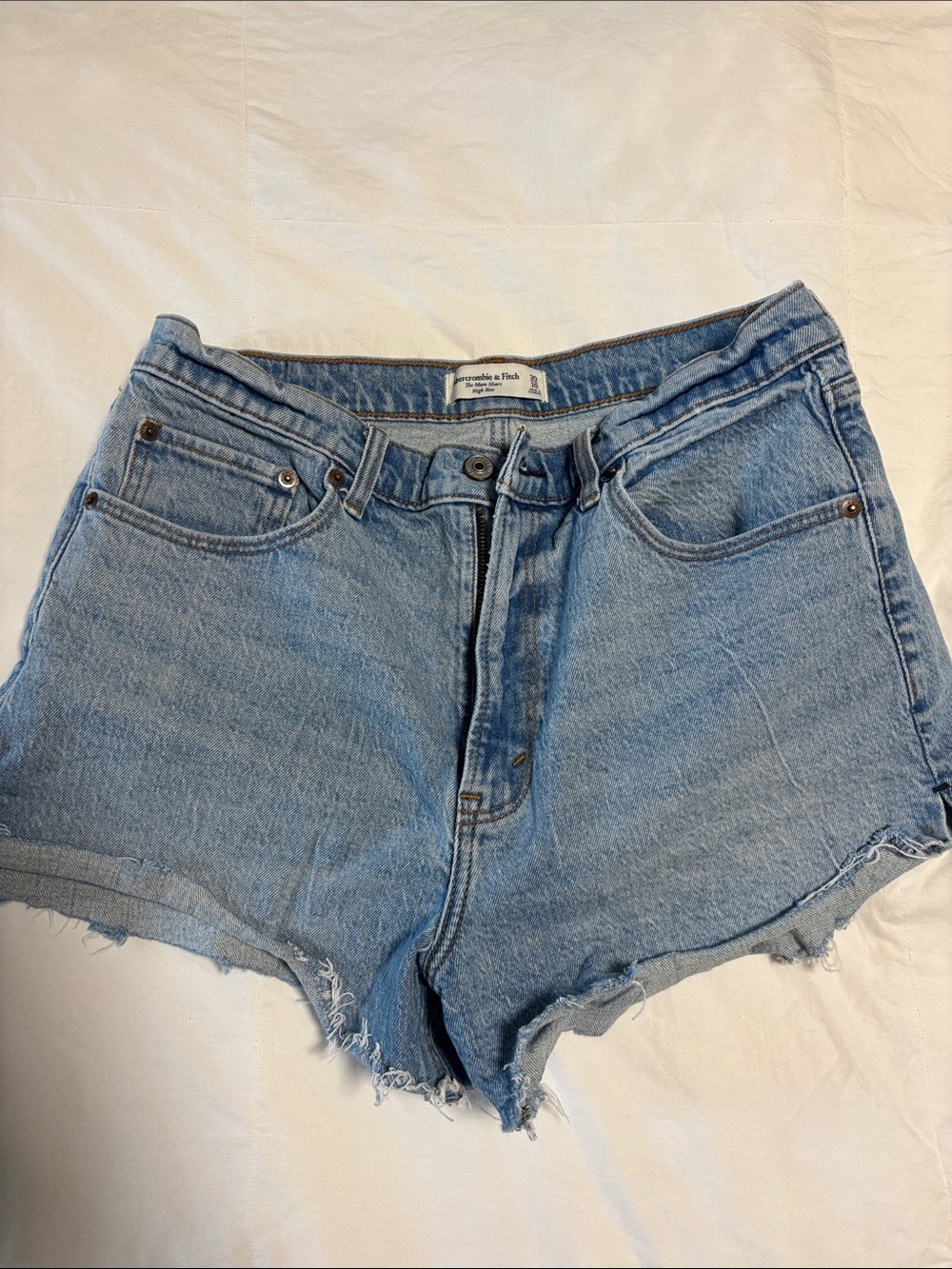 Abercrombie & Fitch Light Wash Denim Cutoff Shorts
